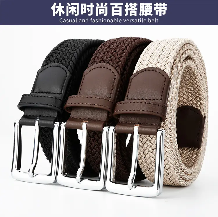 Men's Breathable Belt Buckle Elastic Trouser Belt Wholesale — feature 6