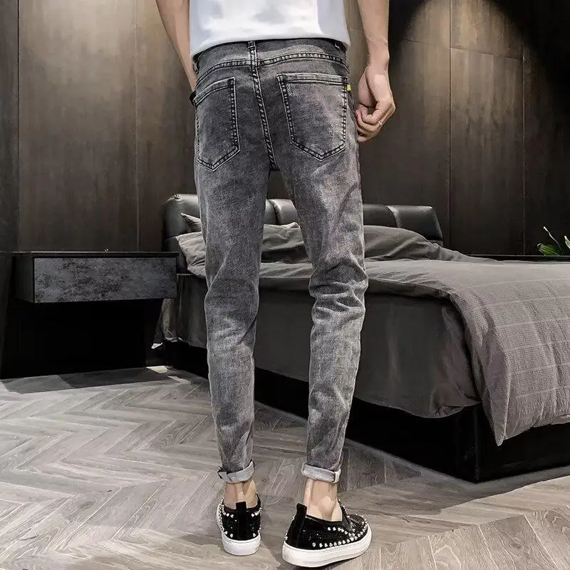 Men Slim Fit Skinny Jeans 2024 Winter All Match - Image 2