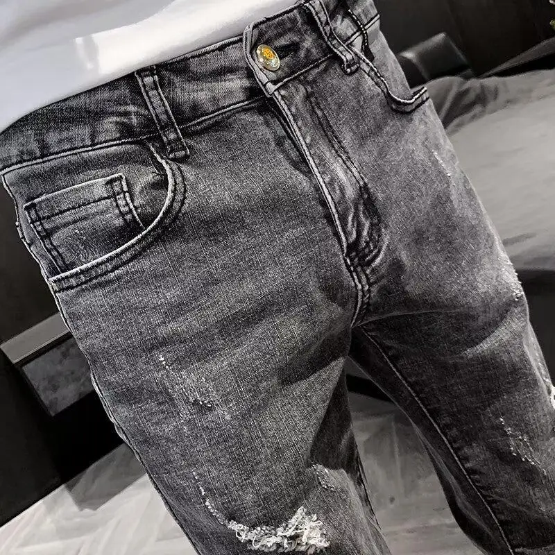 Men Slim Fit Skinny Jeans 2024 Winter All Match - Image 4