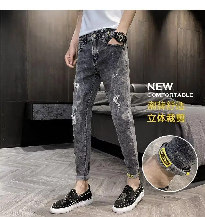 Men Slim Fit Skinny Jeans 2024 Winter All Match — feature 4