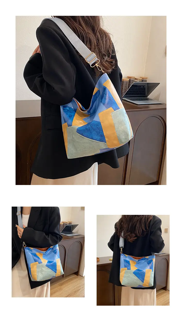 Brown Textured Shoulder Bag with Adjustable Strap — feature 25