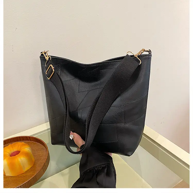 Brown Textured Shoulder Bag with Adjustable Strap — feature 34