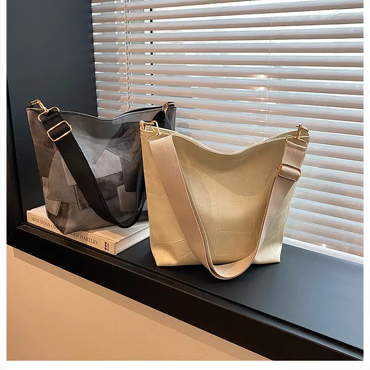 Brown Textured Shoulder Bag with Adjustable Strap — feature 38