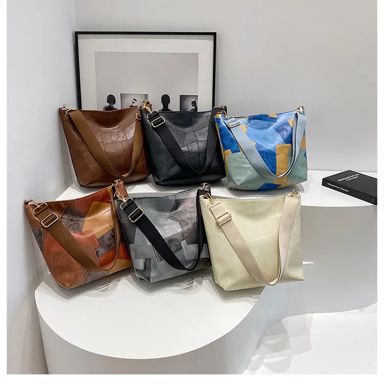 Brown Textured Shoulder Bag with Adjustable Strap — feature 39