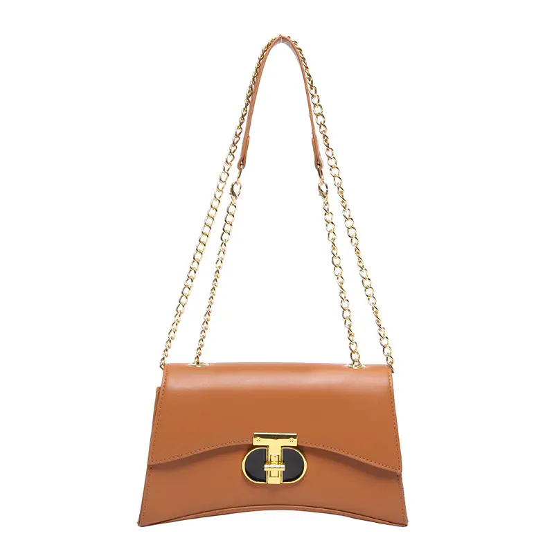 Women's Beige Square Handbag with Gold Clasp 2024 - Image 10