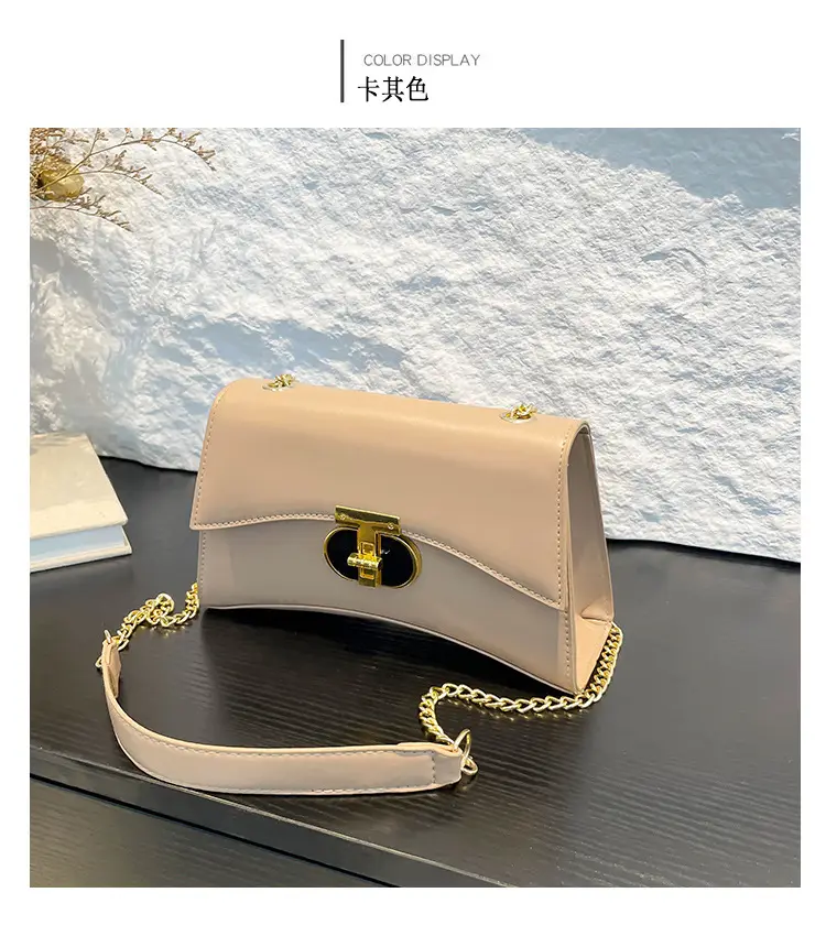 Women's Beige Square Handbag with Gold Clasp 2024 — feature 26