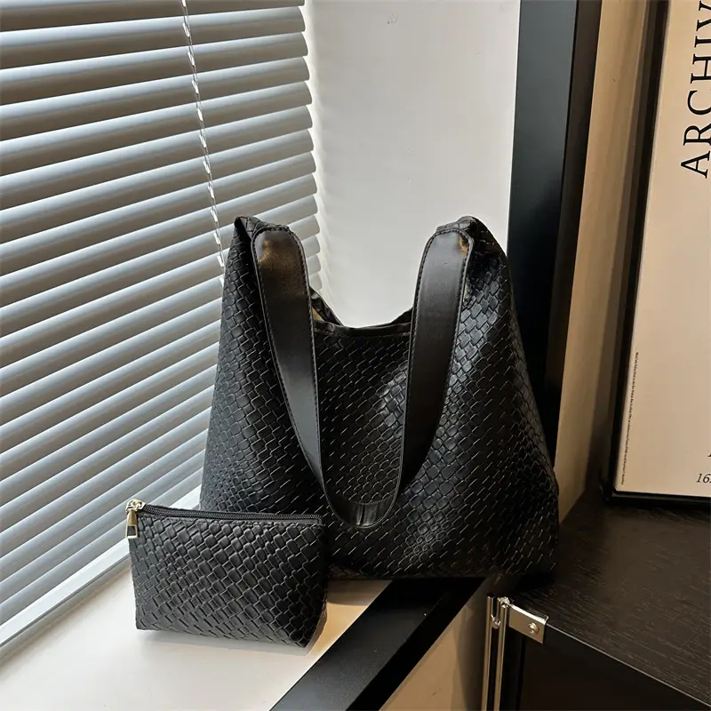 Large Capacity Woven Bag Women's 2024 All-match Shoulder Bag - Image 7