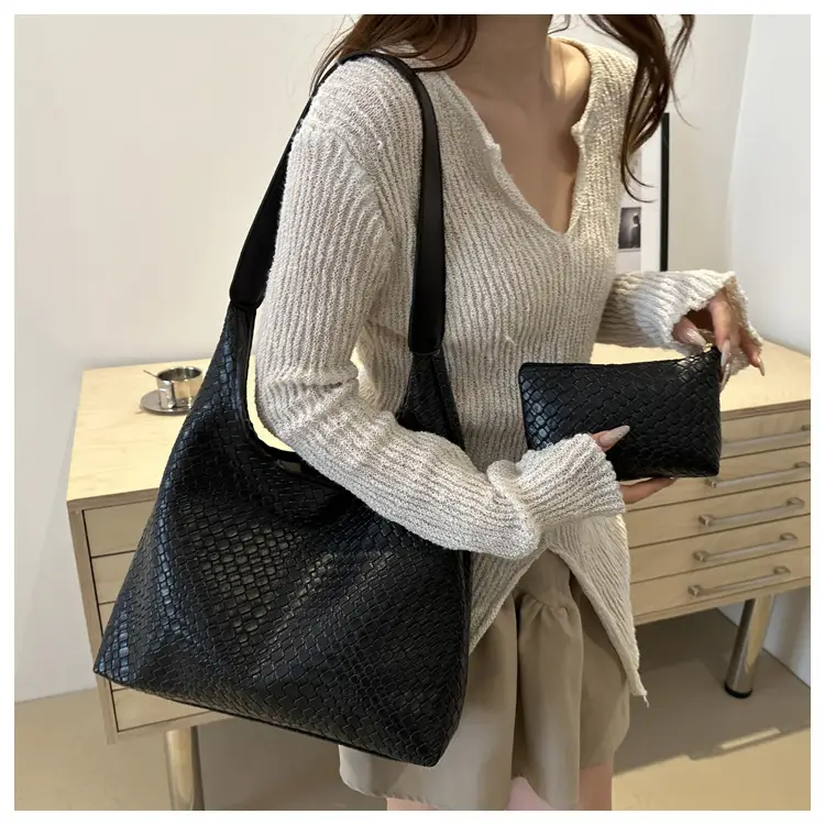Large Capacity Woven Bag Women's 2024 All-match Shoulder Bag — feature 41