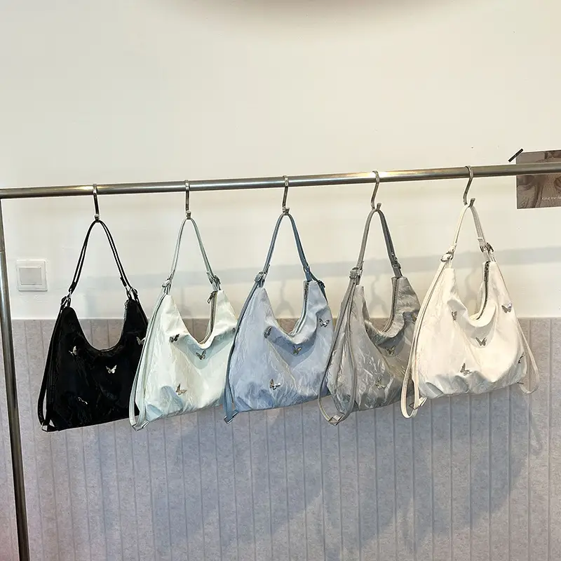 Light Blue Embroidered Women's Commuter Bag - Image 7