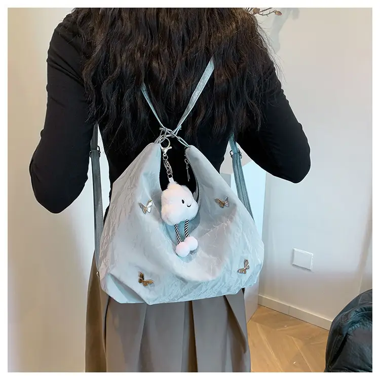 Light Blue Embroidered Women's Commuter Bag — feature 11