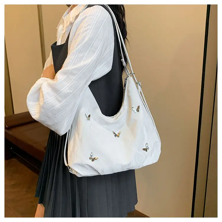 Light Blue Embroidered Women's Commuter Bag — feature 13