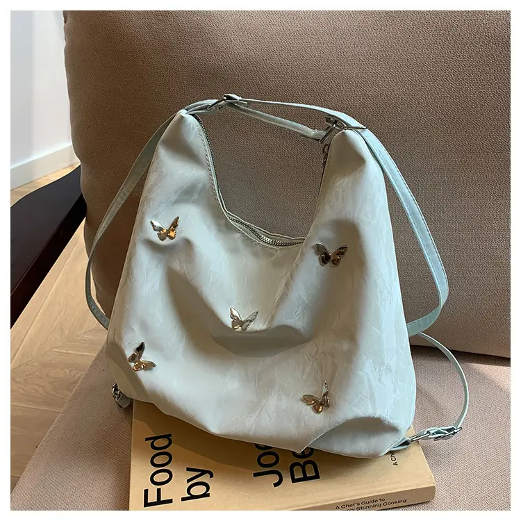 Light Blue Embroidered Women's Commuter Bag — feature 18