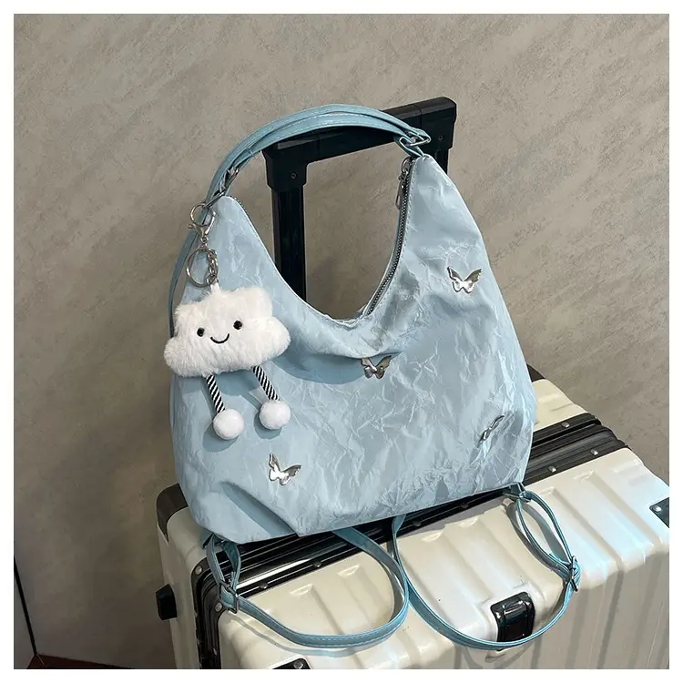 Light Blue Embroidered Women's Commuter Bag — feature 24