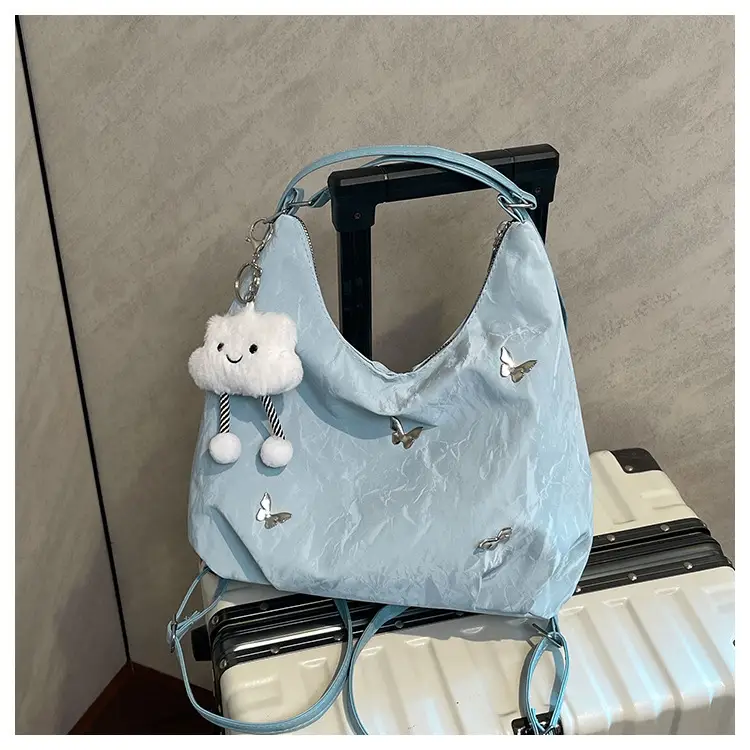 Light Blue Embroidered Women's Commuter Bag — feature 25