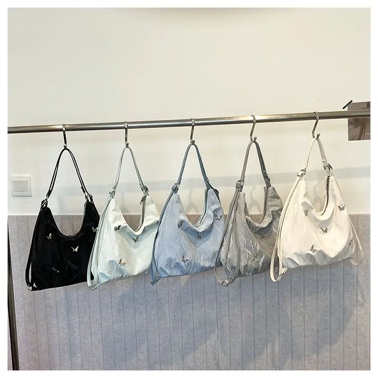 Light Blue Embroidered Women's Commuter Bag — feature 28