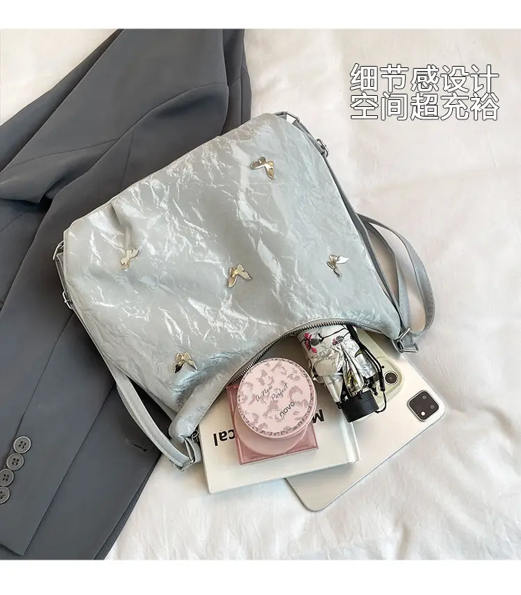 Light Blue Embroidered Women's Commuter Bag — feature 5