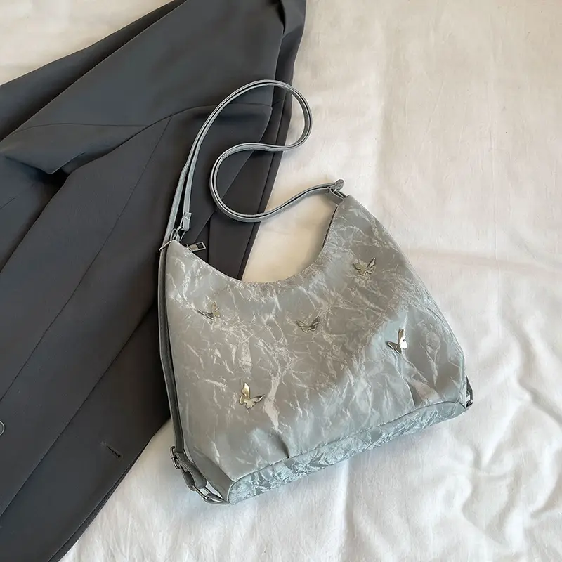 Light Blue Embroidered Women's Commuter Bag - Image 3