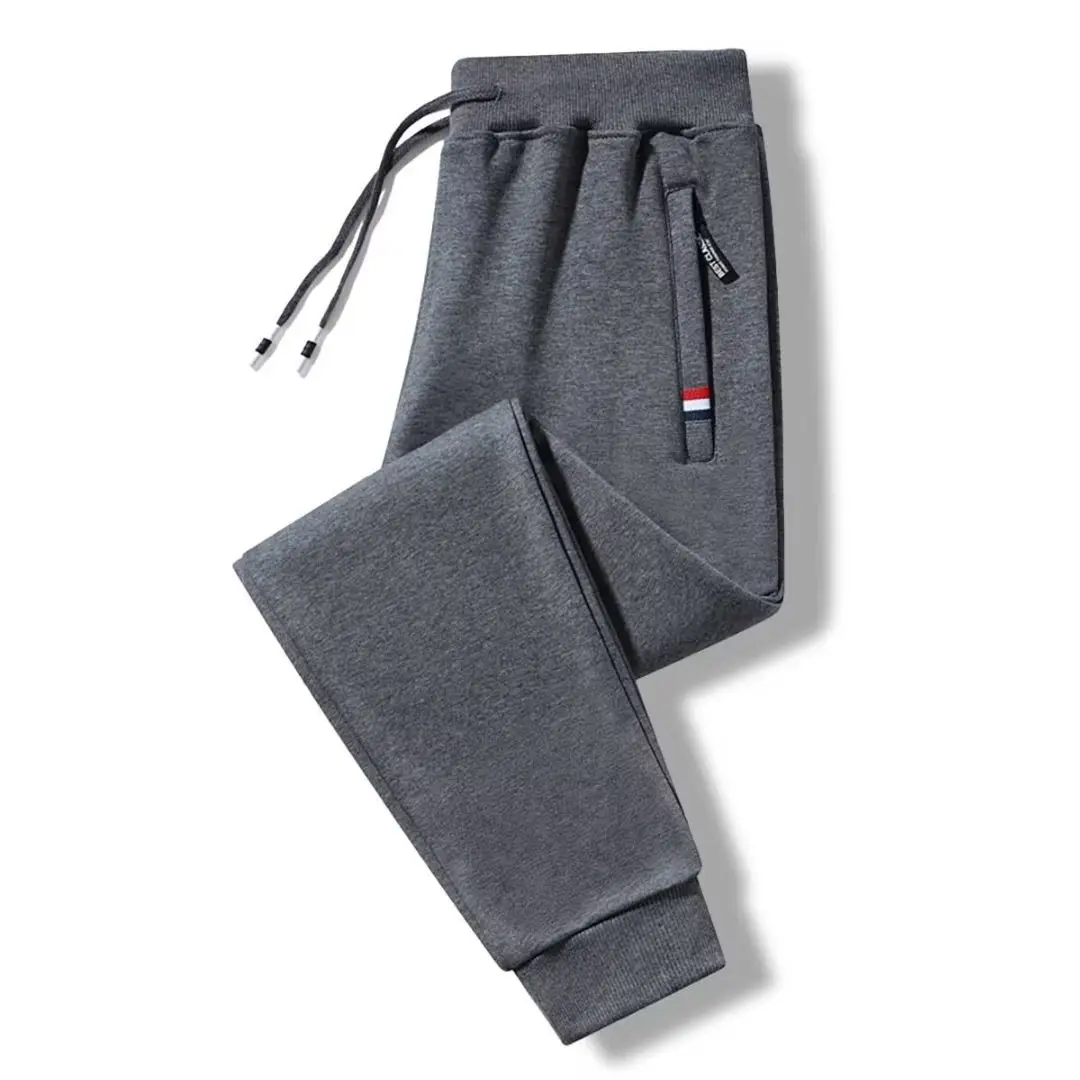 Men Fleece Lined Pants Black Grey Extra Large - Image 11