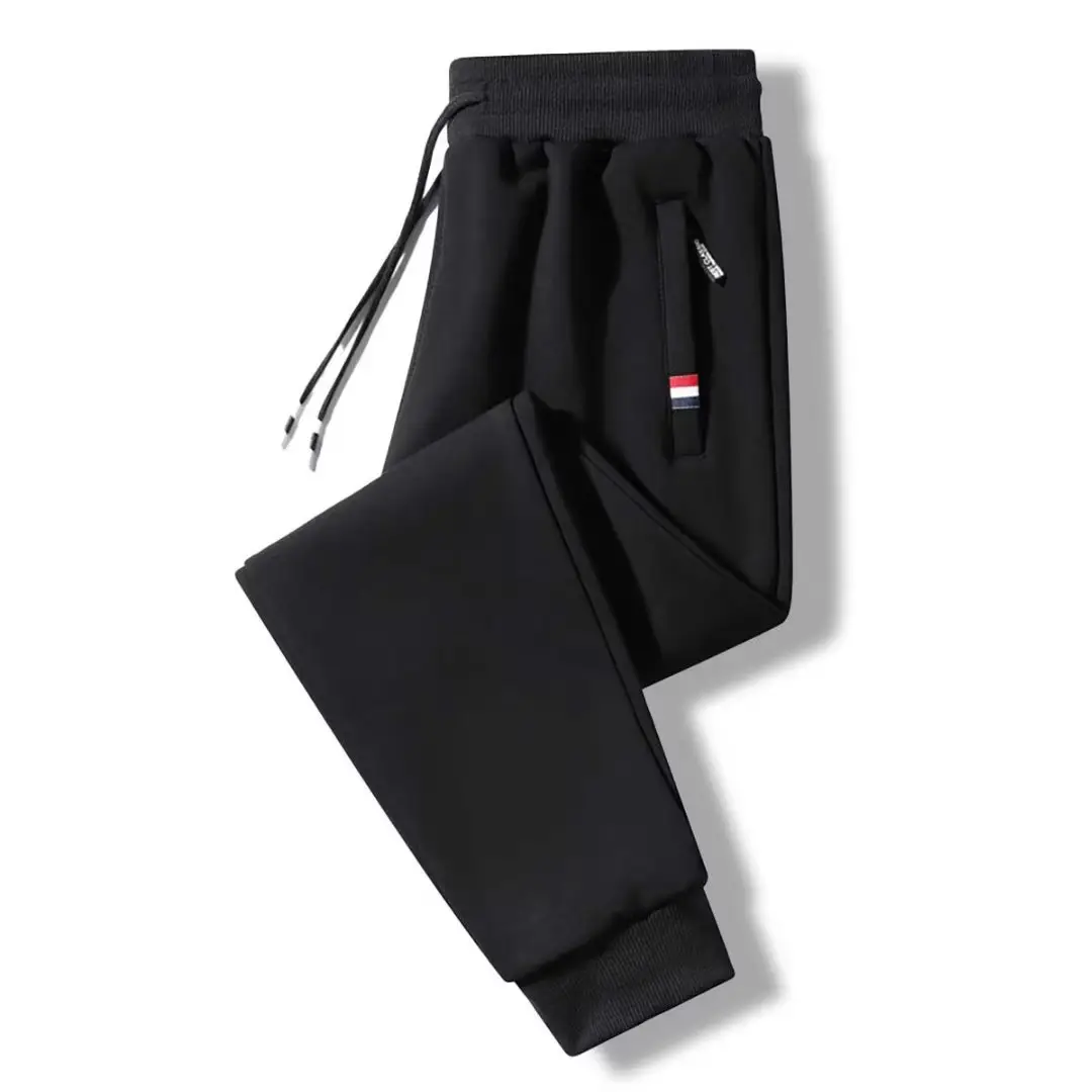 Men Fleece Lined Pants Black Grey Extra Large - Image 12