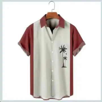 Aliexpress Men's Digital Printed Cross-Border Shirt Brown Black - Image 3