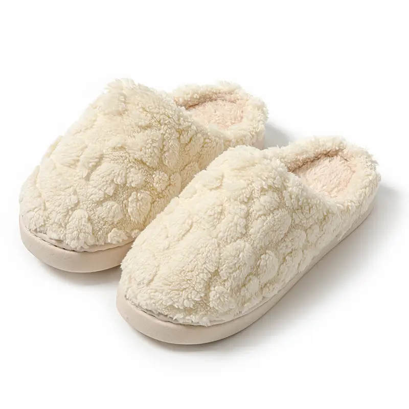in stock Cotton Slippers Women's Winter Home Room Interior Velvet Warm Non-Slip Soft Bottom Fashionable Outfit Couple's Cotton Slippers for Men