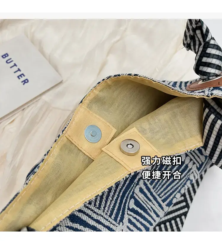 Large Capacity Plaid Canvas Shoulder Bag Women 2024 β feature 5