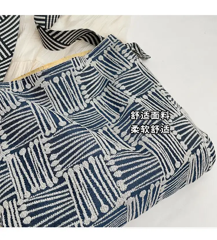 Large Capacity Plaid Canvas Shoulder Bag Women 2024 β feature 7