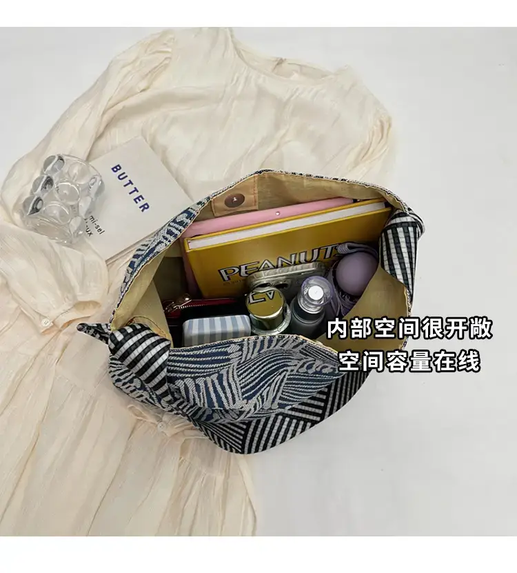 Large Capacity Plaid Canvas Shoulder Bag Women 2024 β feature 8