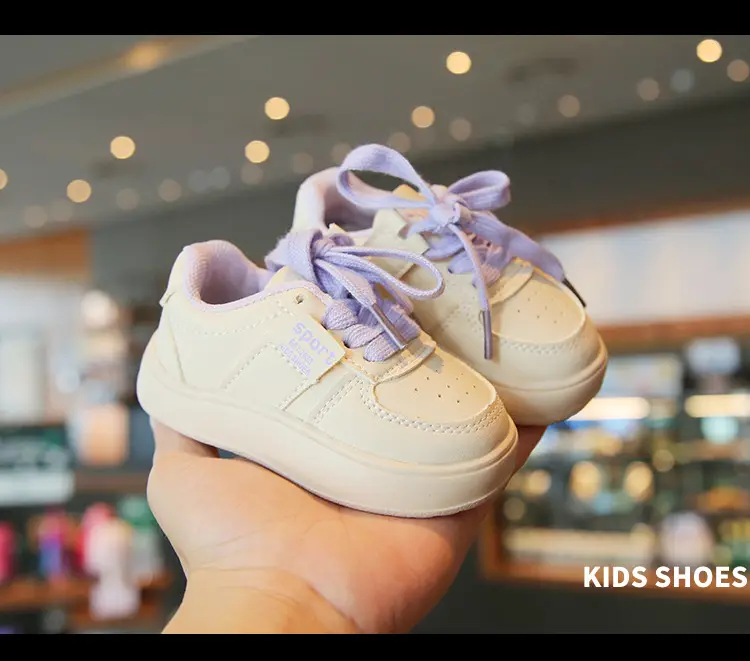 Girls White Platform Board Shoes 2024 Spring Autumn — feature 13