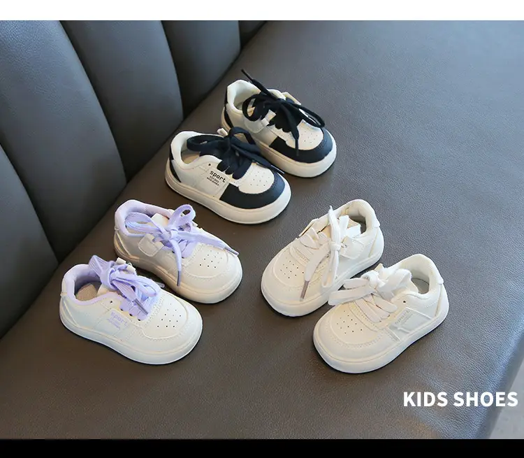 Girls White Platform Board Shoes 2024 Spring Autumn — feature 16