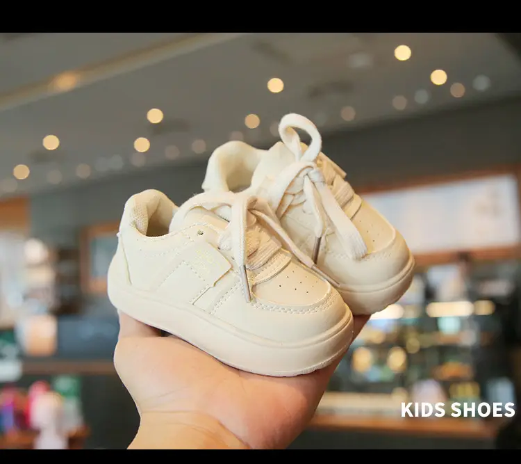 Girls White Platform Board Shoes 2024 Spring Autumn — feature 17