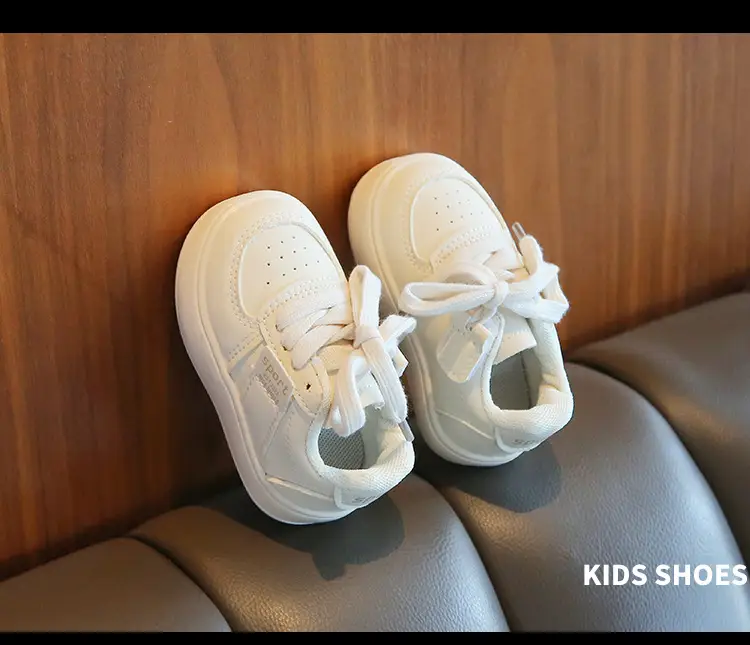 Girls White Platform Board Shoes 2024 Spring Autumn — feature 2