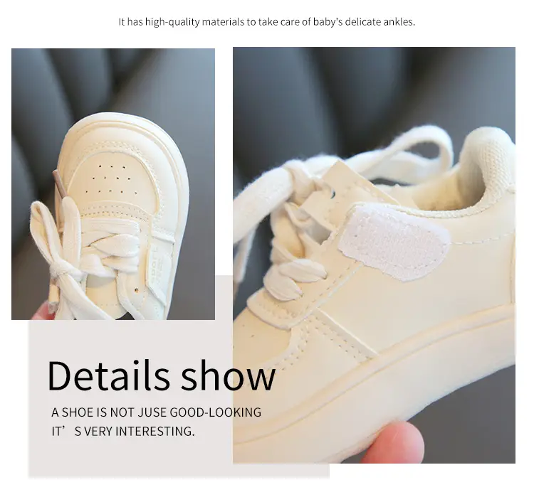 Girls White Platform Board Shoes 2024 Spring Autumn — feature 4