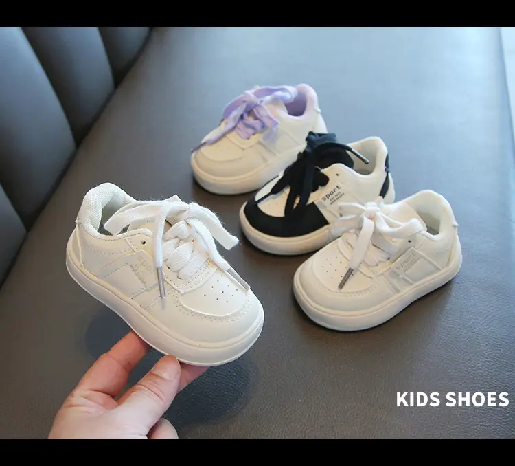 Girls White Platform Board Shoes 2024 Spring Autumn — feature 5