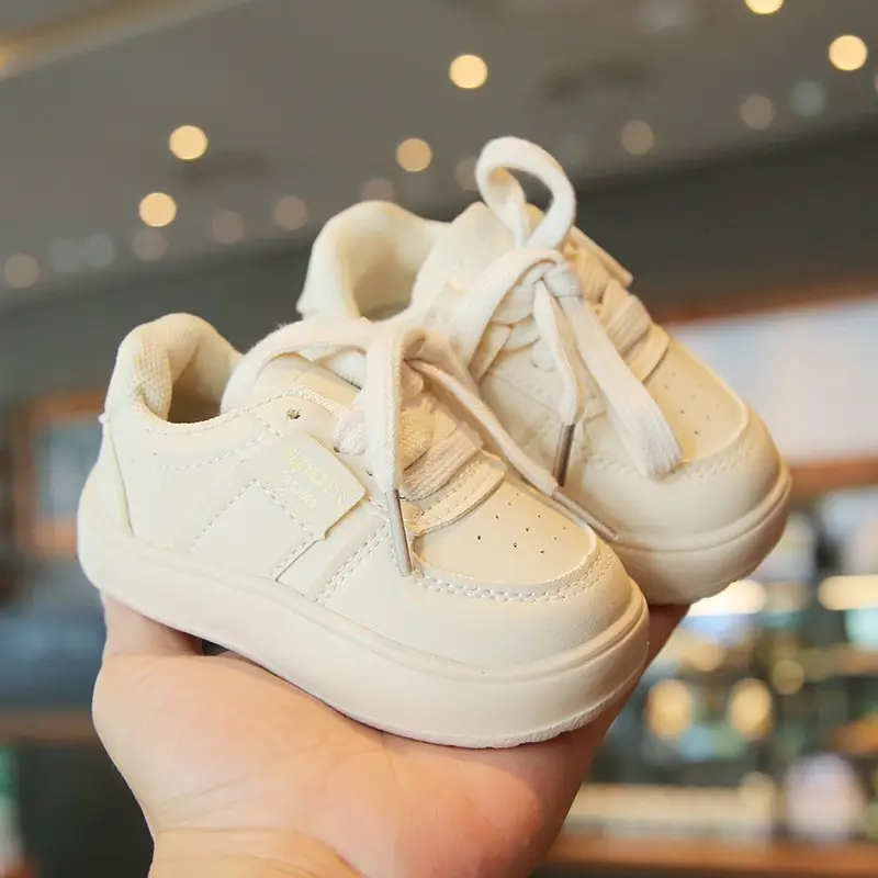 Girls White Platform Board Shoes 2024 Spring Autumn - Image 2