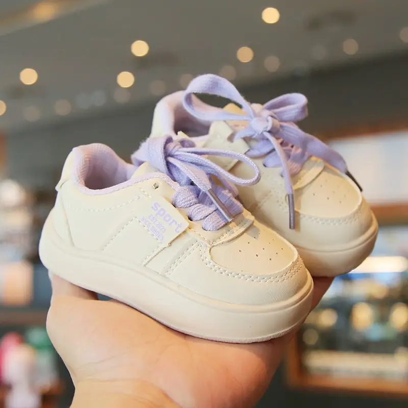 Girls White Platform Board Shoes 2024 Spring Autumn - Image 3