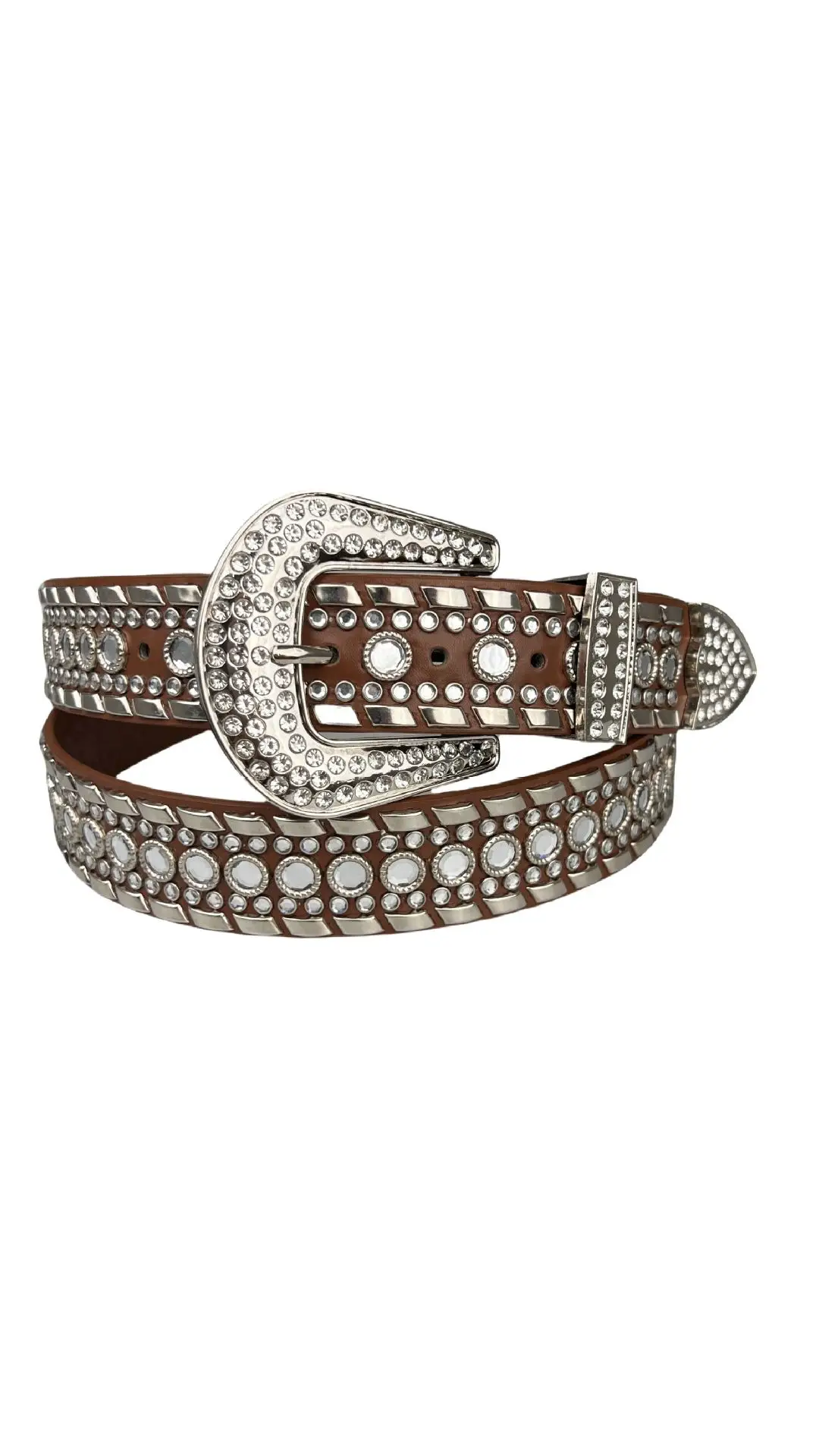 Black Diamond Belt with Rhinestone Buckle for Women — feature 1