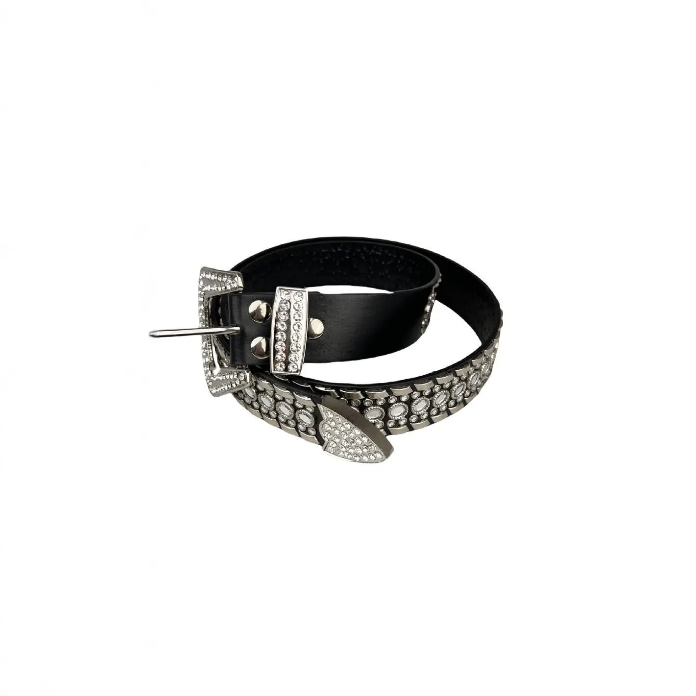 Black Diamond Belt with Rhinestone Buckle for Women — feature 14
