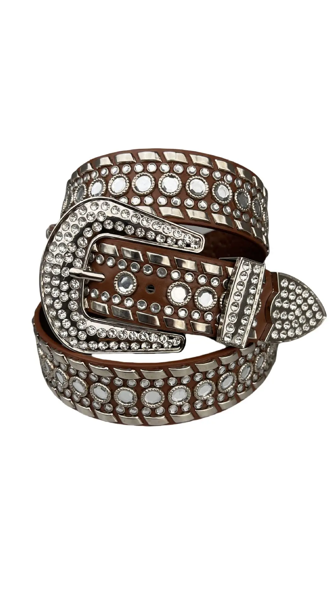 Black Diamond Belt with Rhinestone Buckle for Women — feature 3