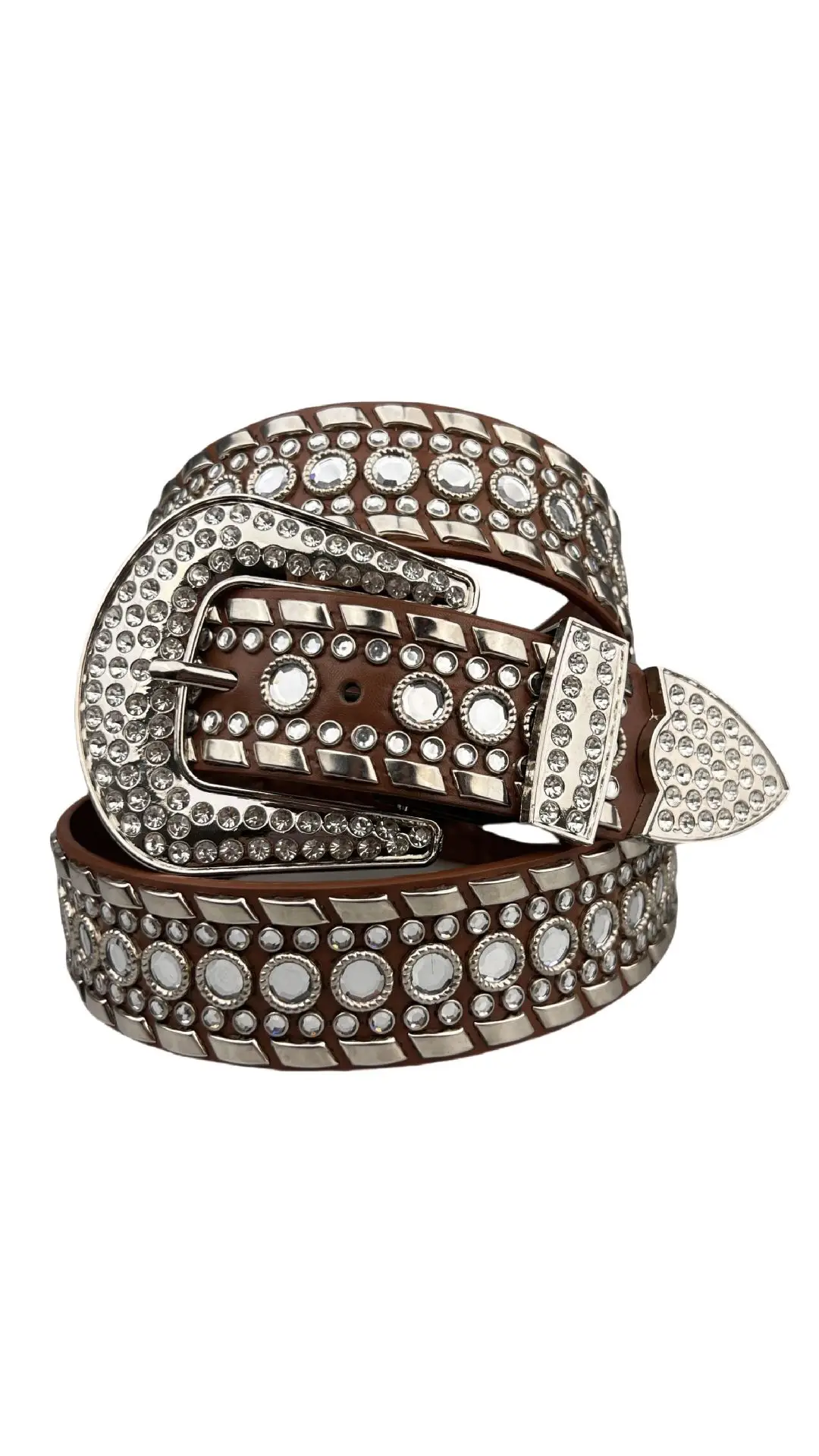 Black Diamond Belt with Rhinestone Buckle for Women — feature 4
