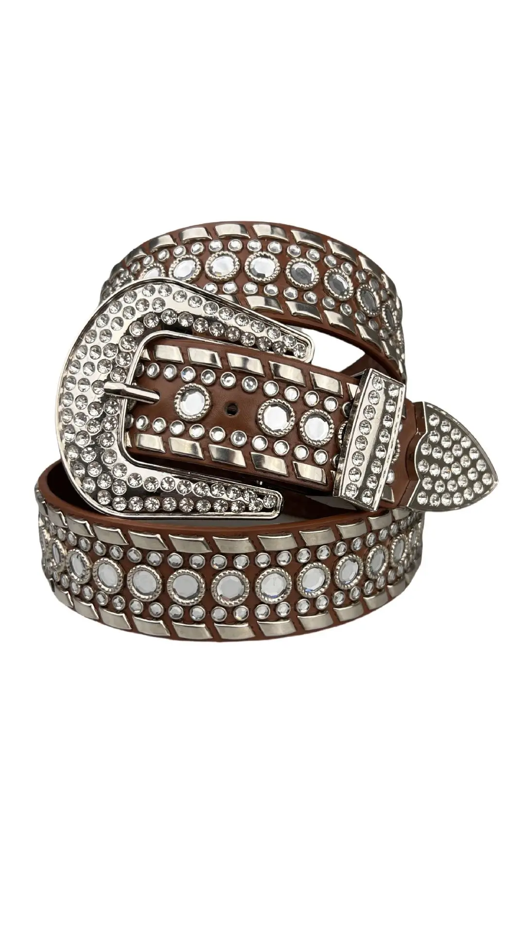 Black Diamond Belt with Rhinestone Buckle for Women — feature 5