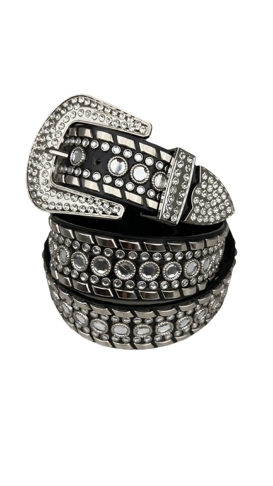 Black Diamond Belt with Rhinestone Buckle for Women — feature 8