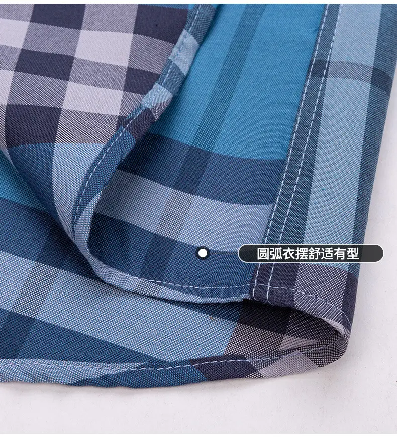 Men's Striped Oxford Short Sleeve Shirt Blue — feature 23