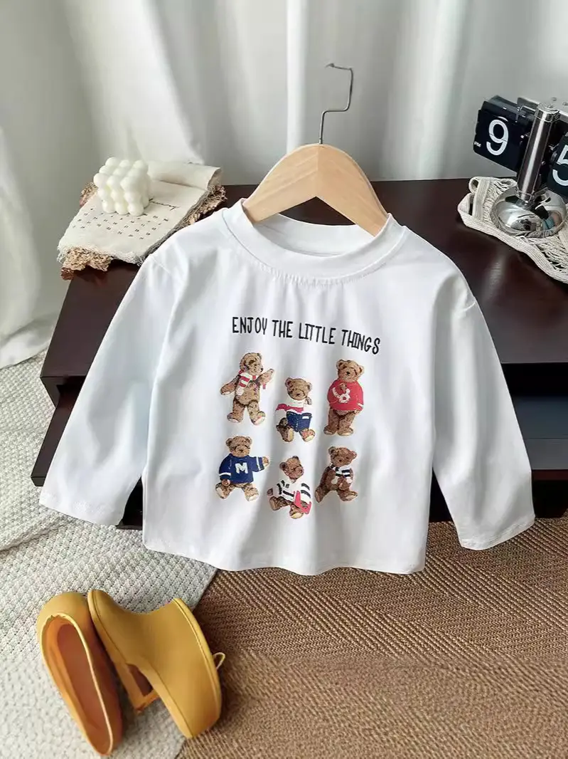 Boys Sweatshirt White Graphic Long Sleeve 2025