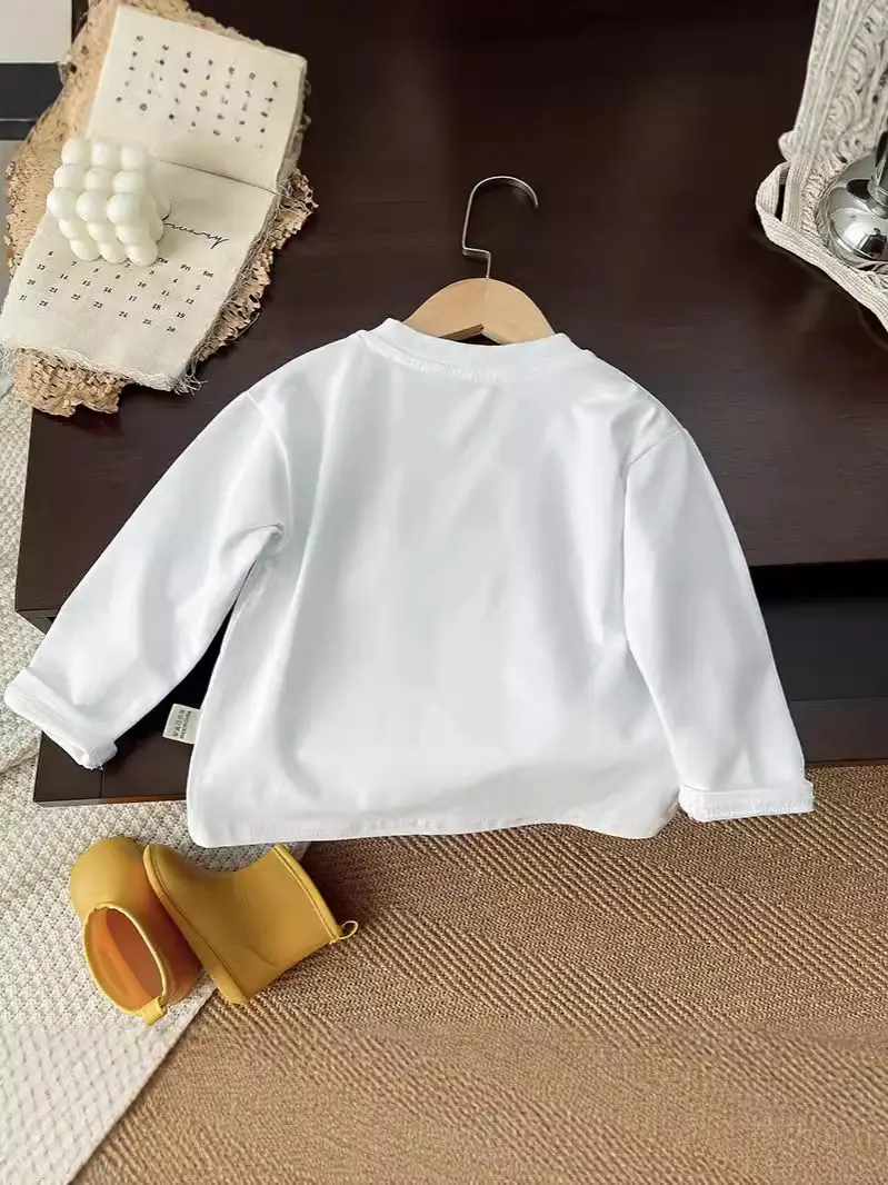 Boys Sweatshirt White Graphic Long Sleeve 2025