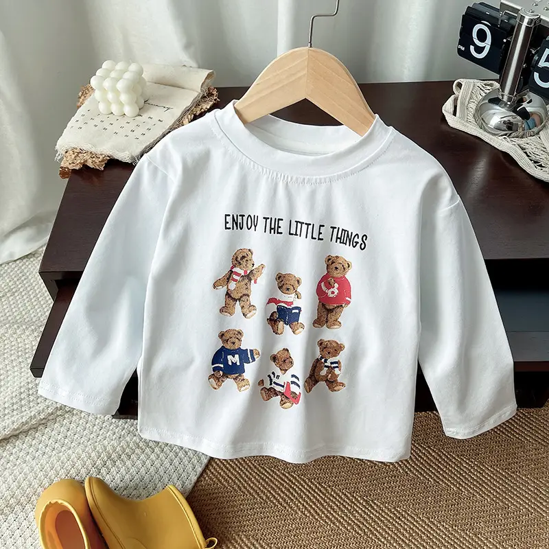 Boys Sweatshirt White Graphic Long Sleeve 2025 — feature 1