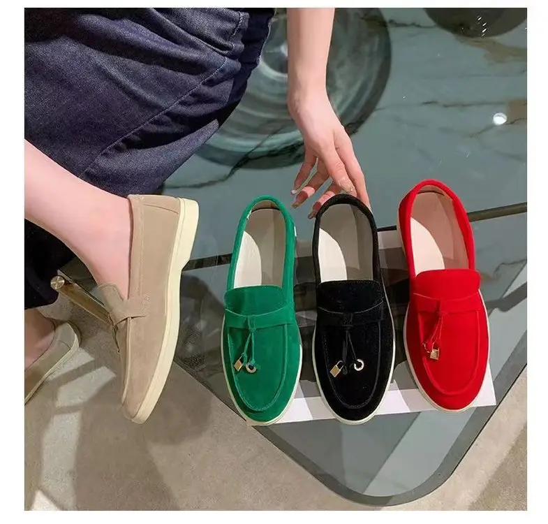 2024 Flat Lefu Bean Shoes Tassel Soft Bottom — feature 19