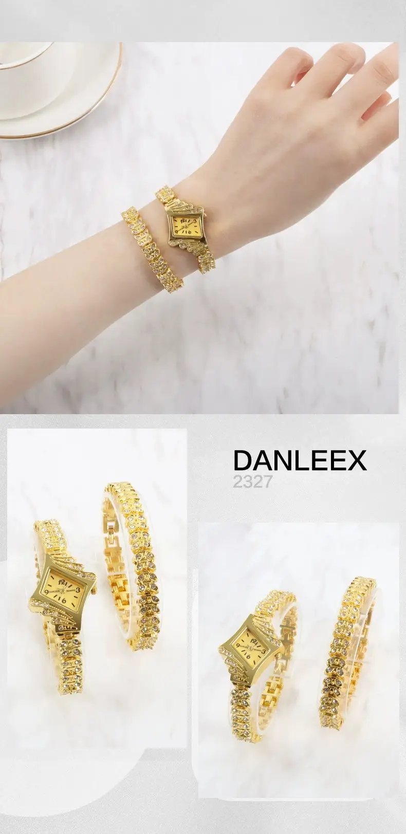 Korean Style Diamond Bracelet Watch Set for Women — feature 10