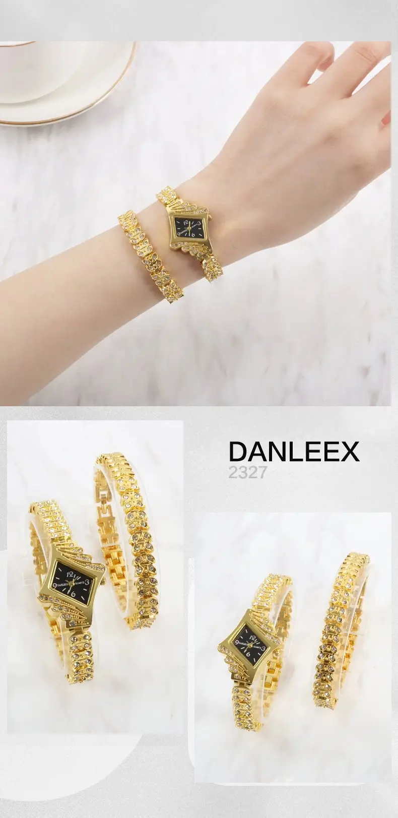 Korean Style Diamond Bracelet Watch Set for Women — feature 12