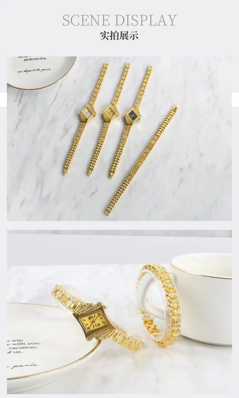 Korean Style Diamond Bracelet Watch Set for Women — feature 15